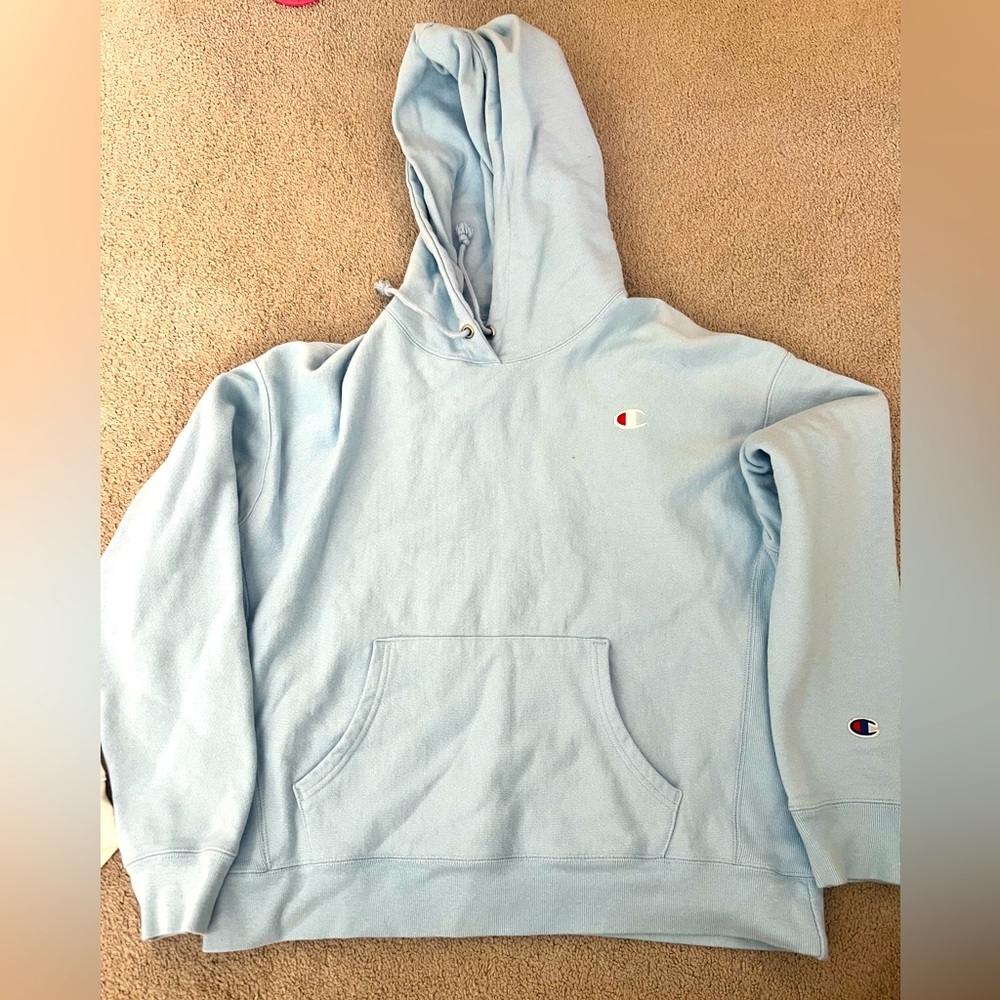 Champion Reverse Weave Hoodie – Light Blue – XL